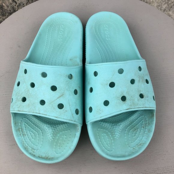 Crocs Unisex Size 8M 10W Classic Blue Open Toe Slip On Lightweight Slides 206121 - Picture 6 of 13